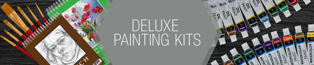 Art Supplies 129 Piece Deluxe Artist Painting Set with Aluminum