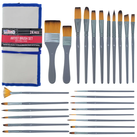 U.S. Art Supply 72-Piece Artist Acrylic Painting Set with Aluminum