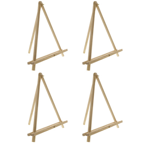 US Art Supply 12 Tall Tripod Easel Natural Pine Wood (Pack of 4 Easels)