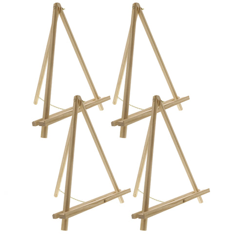 16 Tall Tripod Easel Natural Pine Wood (Pack of 4 Easels)