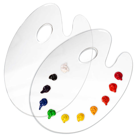 Art Painting Color Palette Mixer Oil Paint Palette Oval-Shaped Artist  Painting Palette With Thumb Hole