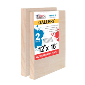 Gessoed Wood Panel Boards for Painting - 16x20 Inch/2 Pack