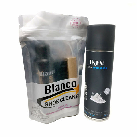 Blanco White Shoe Cleaner Kit with Brush for all Shoes, Leather, Whites,  Nubuck Sneakers Kit with Powerful Foaming Detergent-2 Pack – ingeniuso