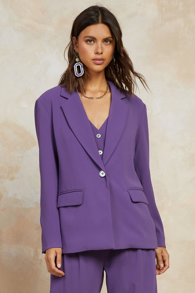 Pinstriped Single Breasted Blazer – CURRENT AIR