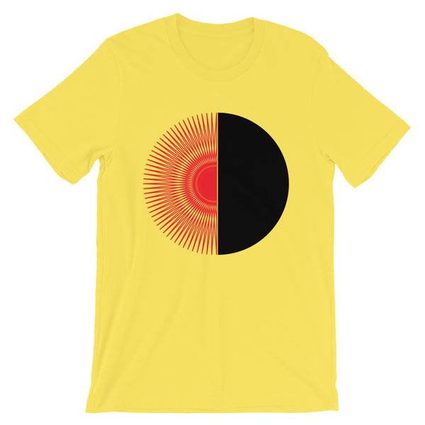 Red Half Star Black Half Circle Unisex T Shirt Abyssinian Kiosk