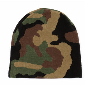 Short Cuffed Knit Camouflage Beanie – 2040USA
