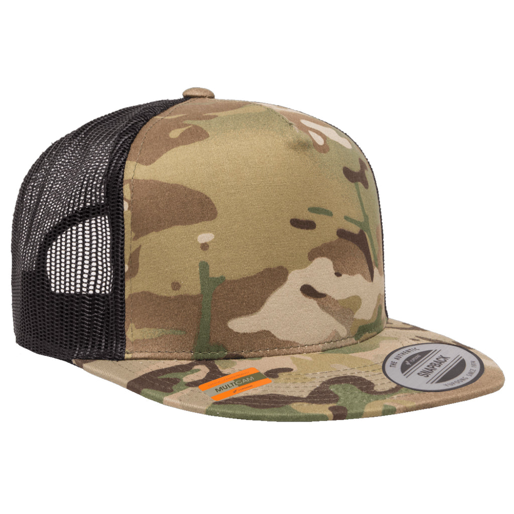 Flexfit Yupoong Classics Multicam Trucker Adjustable Snapback Cap – 2040USA