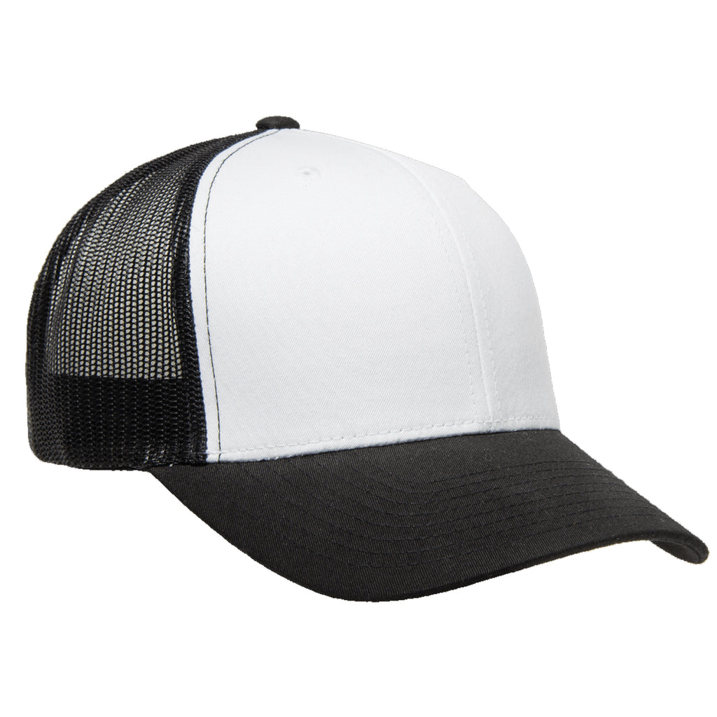 Yupoong Classics Retro Trucker Cap w/ White Front Panel Flat visor. 6 ...