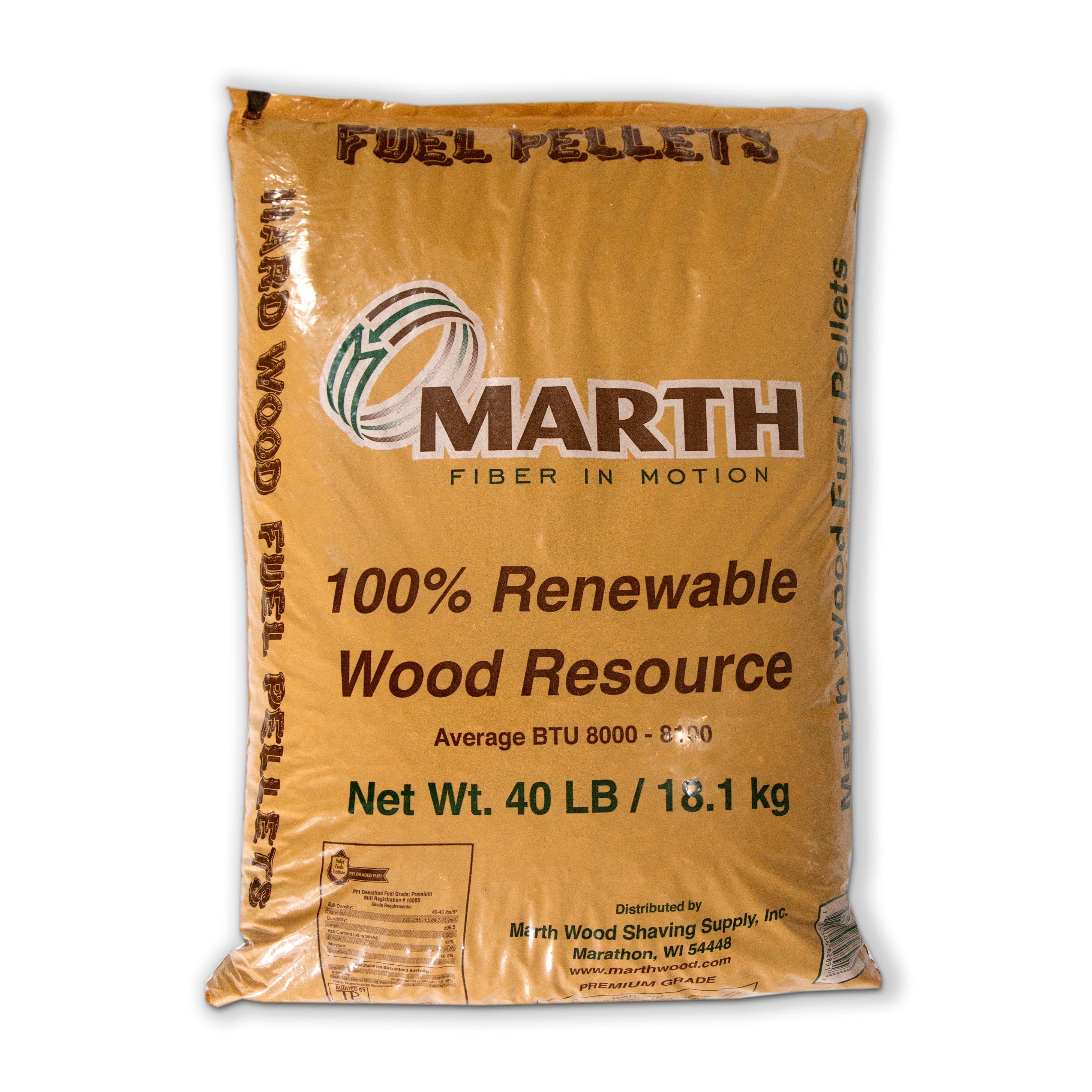 Marth Premium Wood Fuel Pellets 