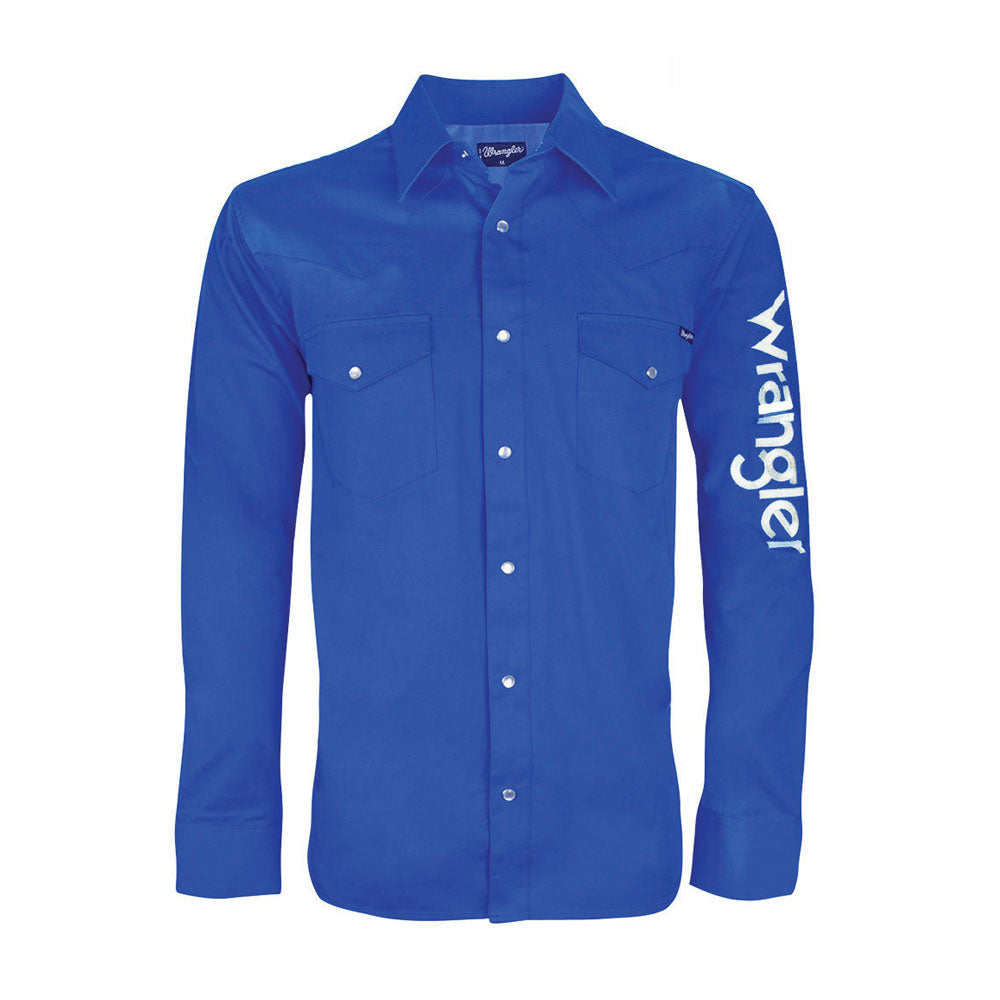 Buy Buy Wrangler Mens Logo Rodeo Shirt, Cobalt - XCP1116020 - The Stable  Door