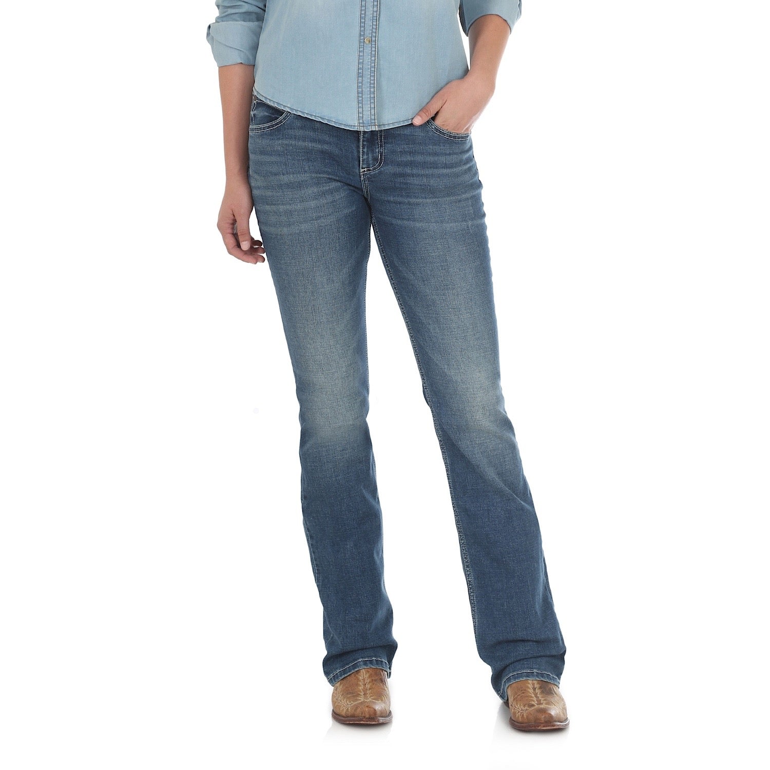 womens wrangler boot cut jeans