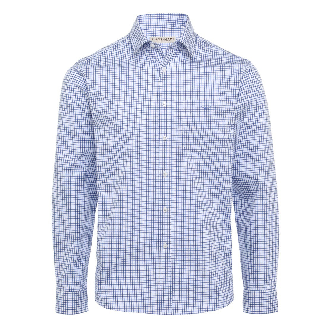 R.M.Williams Collins Shirt White/Blue 