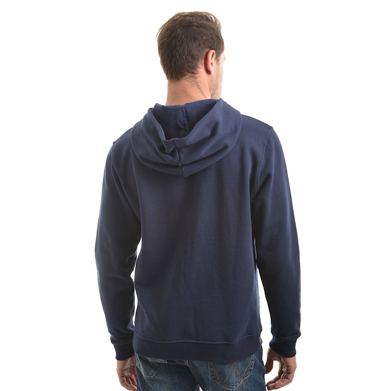 Buy Wrangler Mens Cooper Zip Up Hoodie Navy - The Stable Door