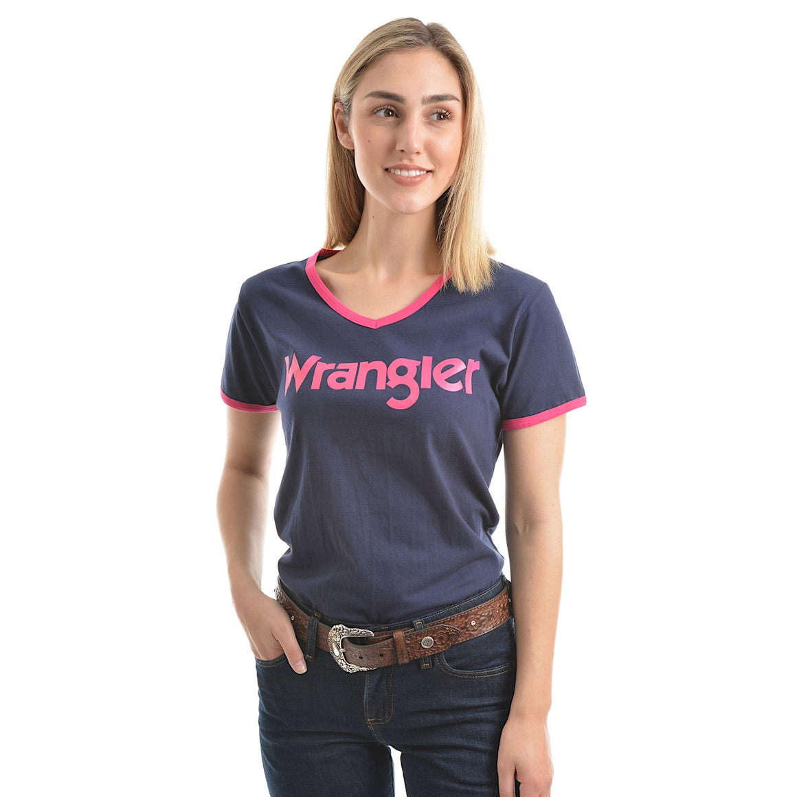 Buy Wrangler Womens Selina Tee Navy - The Stable Door