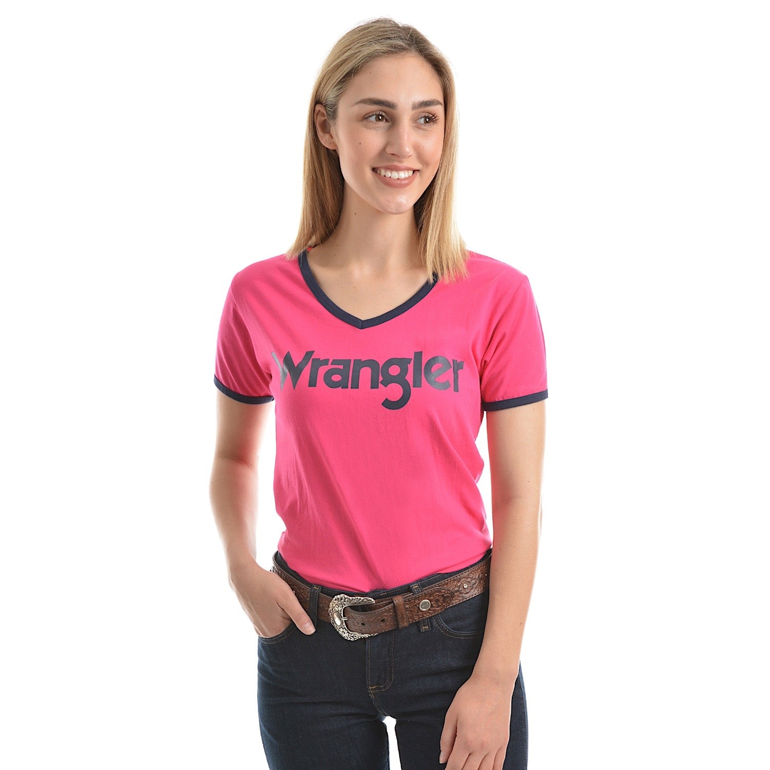 Buy Wrangler Womens Selina Tee Fuschia - The Stable Door