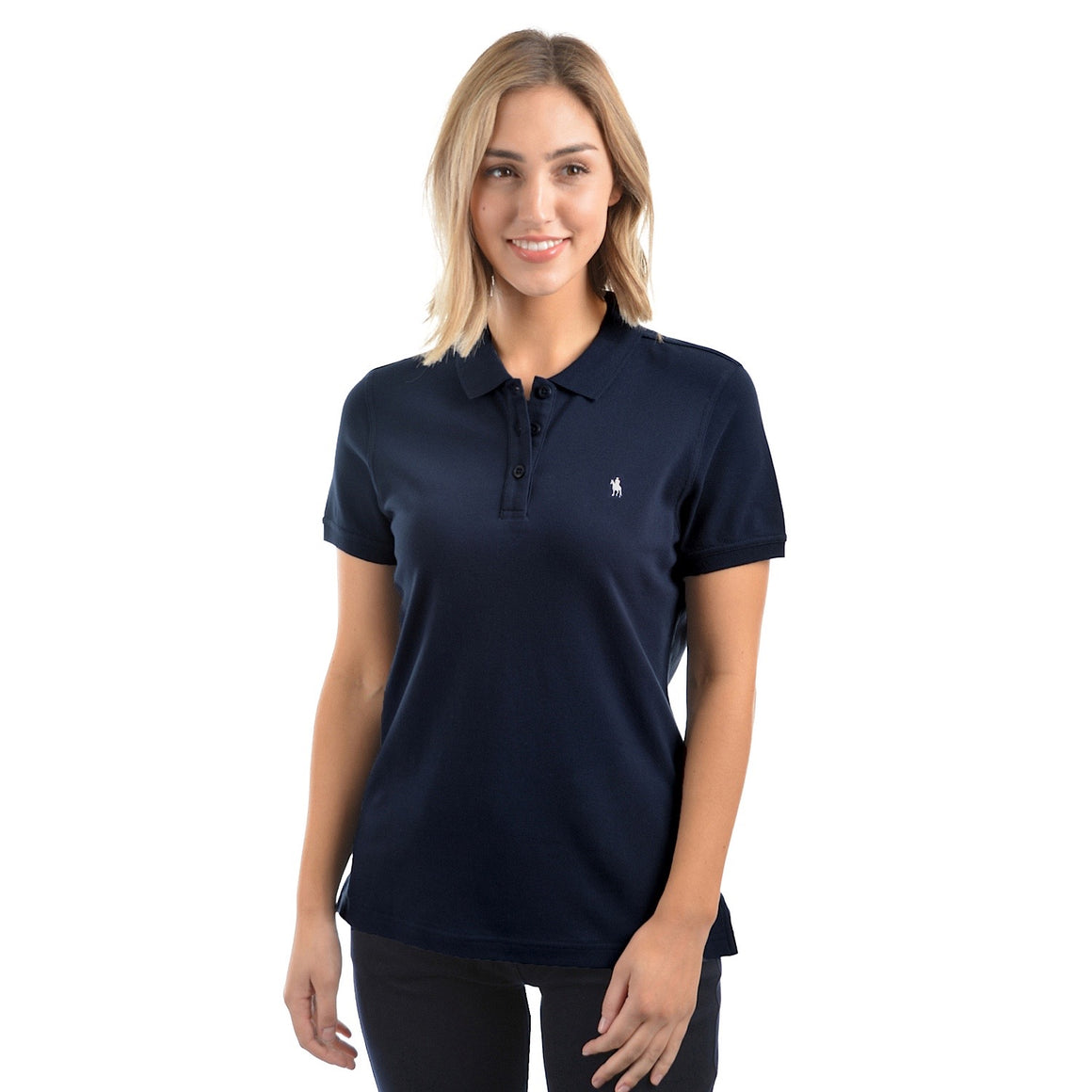 womens navy polo