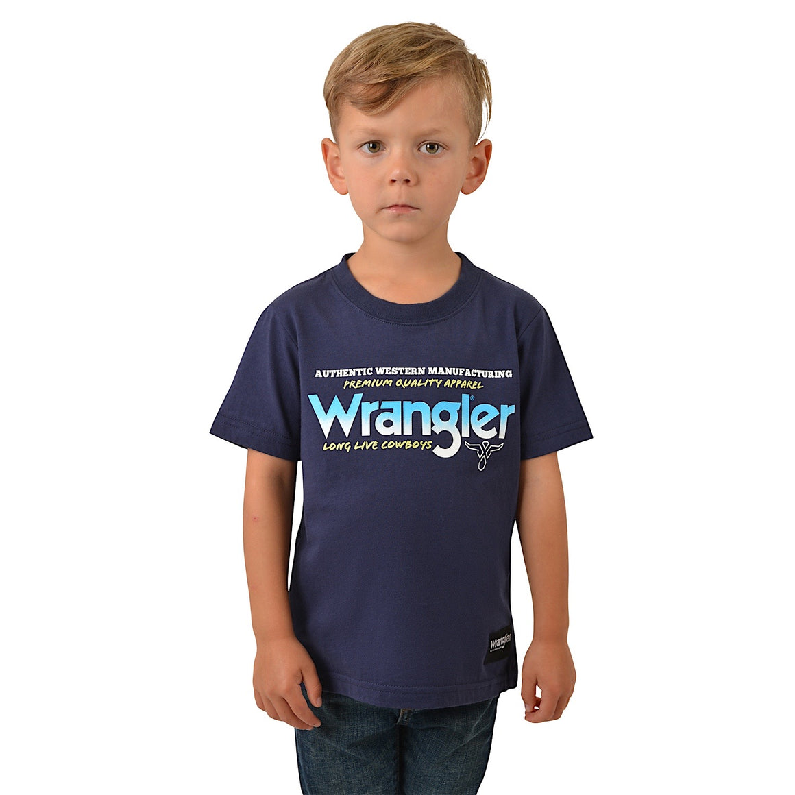 Buy Wrangler Boys Cedar S/S Tee Navy - The Stable Door