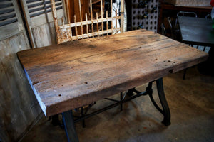 1940 S French Industrial Workroom Table French Sons