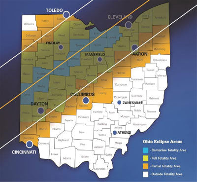 Ohio map of eclipse path