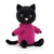 Jellycat kitten kitten stuffed plush with fuchsia sweater. 