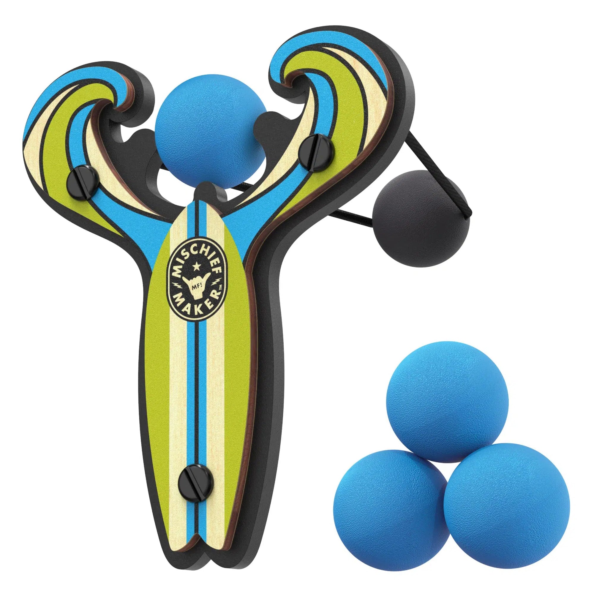 Mischief Maker Slingshot - Surf's Up - Yellow - Yellow Springs Toy
