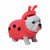 Front view of Party Puppies French buildog in ladybug costume.