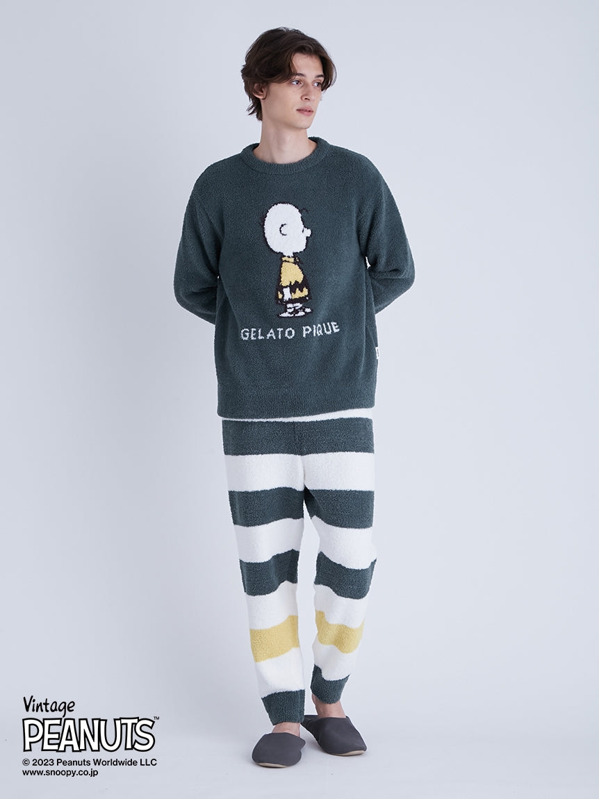 PEANUTS Gelato Jacquard Fluffy Loungewear Long Pants for Men