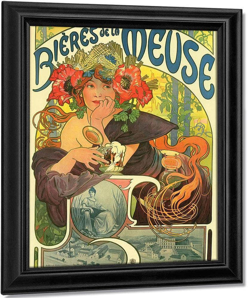 Bieres De La Meuse By Alphonse Mucha Print, Canvas Art, Framed Print ...