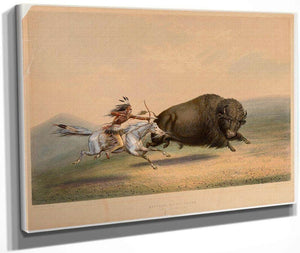 Buffalo Hunt Chase No 6 By George Print Canvas Art Framed Print Truly Art