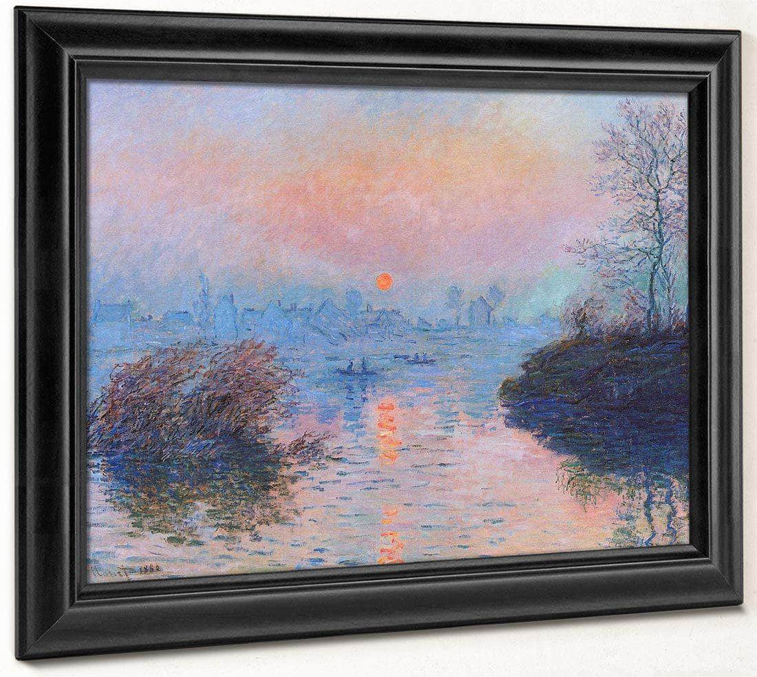 Sunset On The Seine At Lavacourt Wint Print Canvas Art Framed Print Truly Art