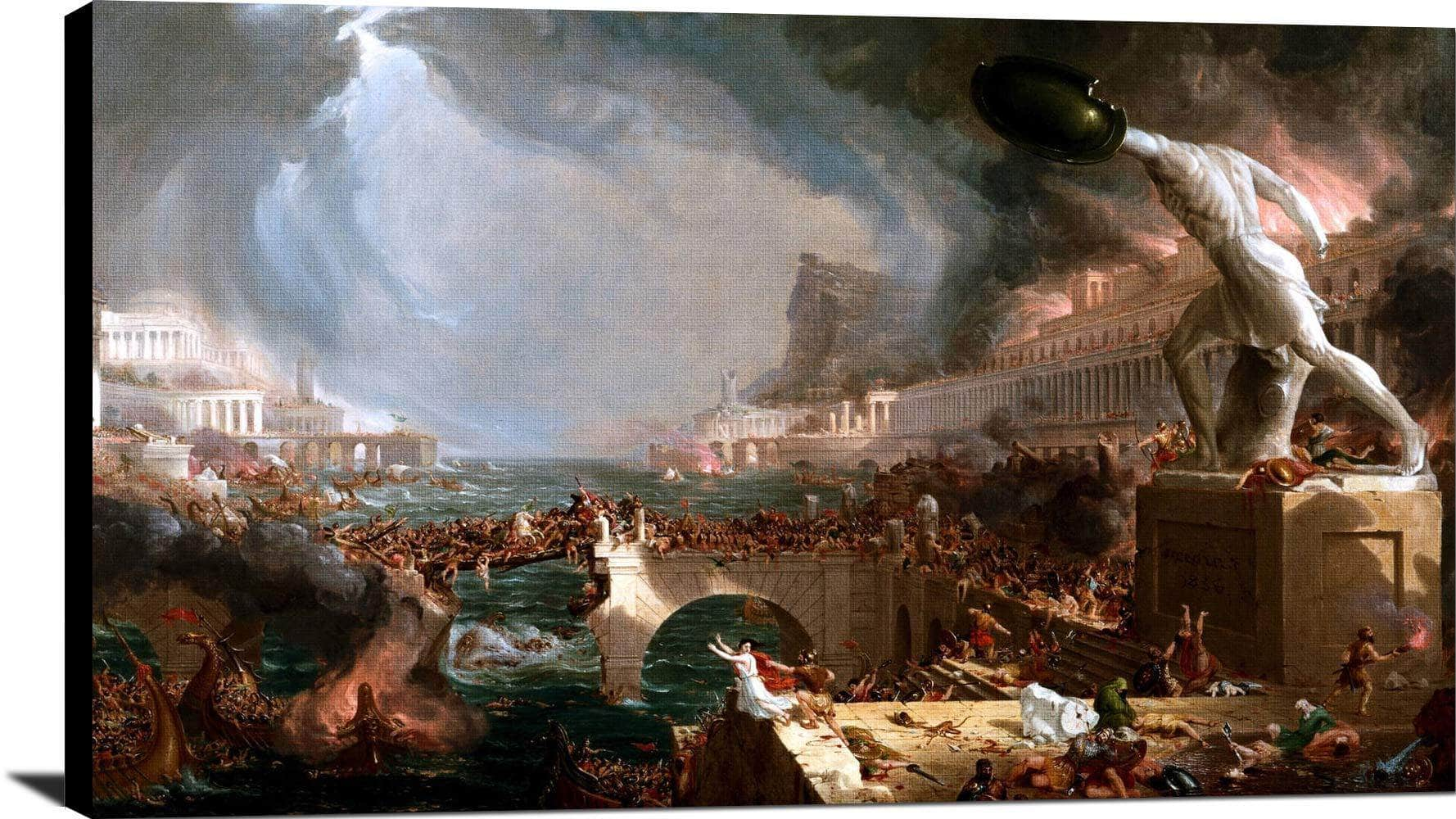 The Course Of Empire Destruction Pain Print Canvas Art Framed Print Truly Art