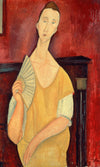 Woman With A Fan (Lunia Czechowska) By Amedeo Modigliani