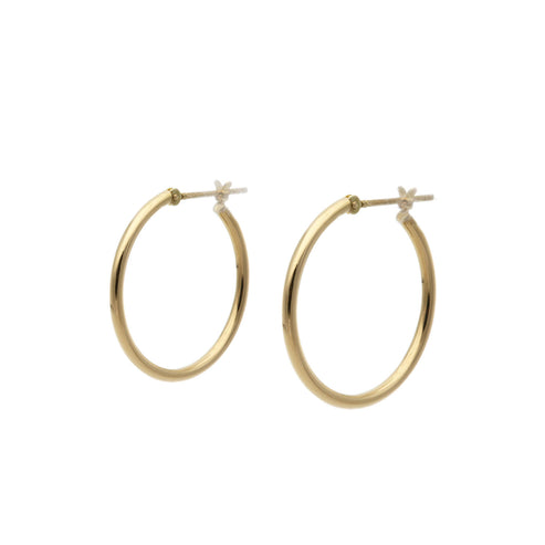 K18 hoop earrings（M・thin type）｜	95-8092 - LCo JAPAN product image