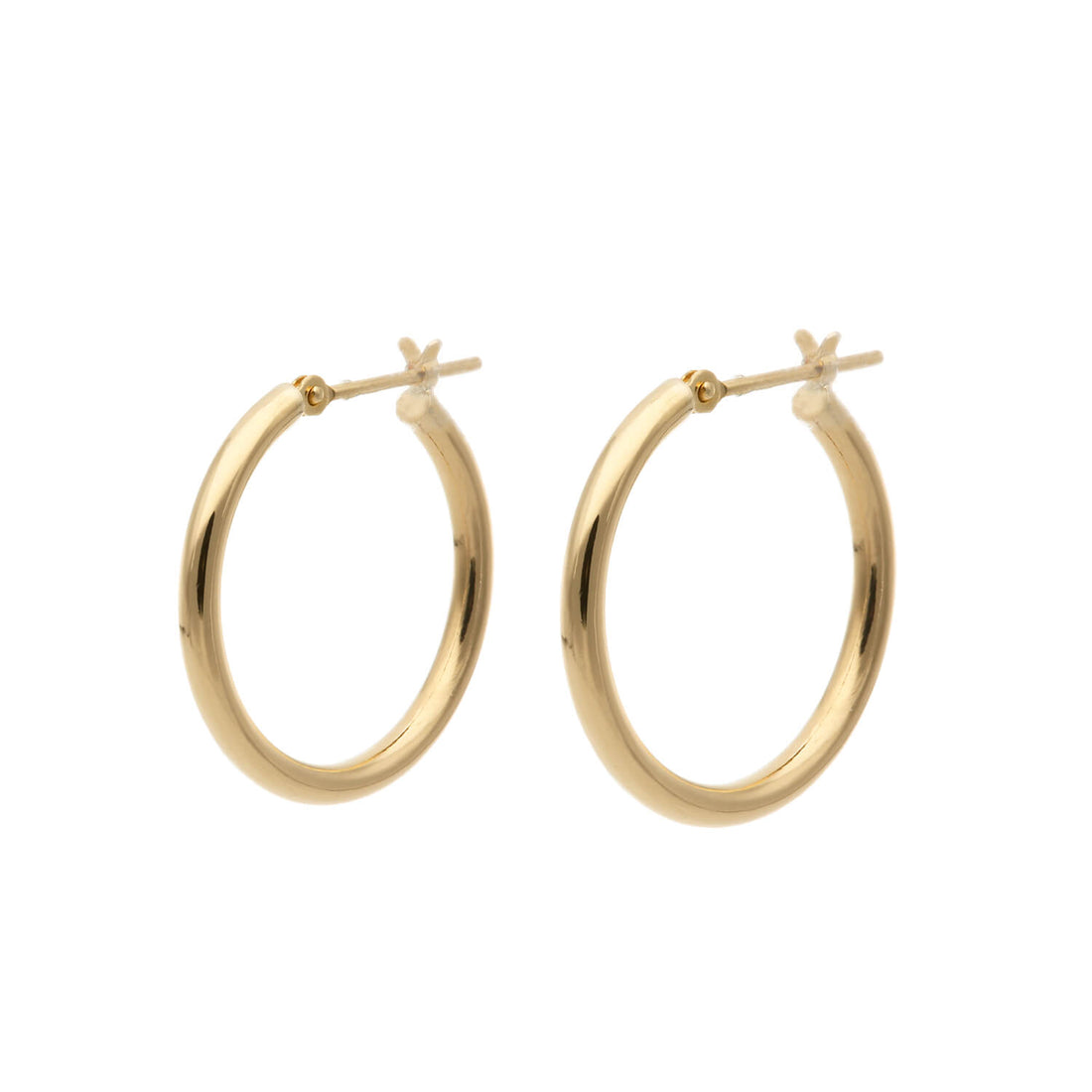 K18 hoop earrings（M・thick type）｜95-8098 - LCo JAPAN product image