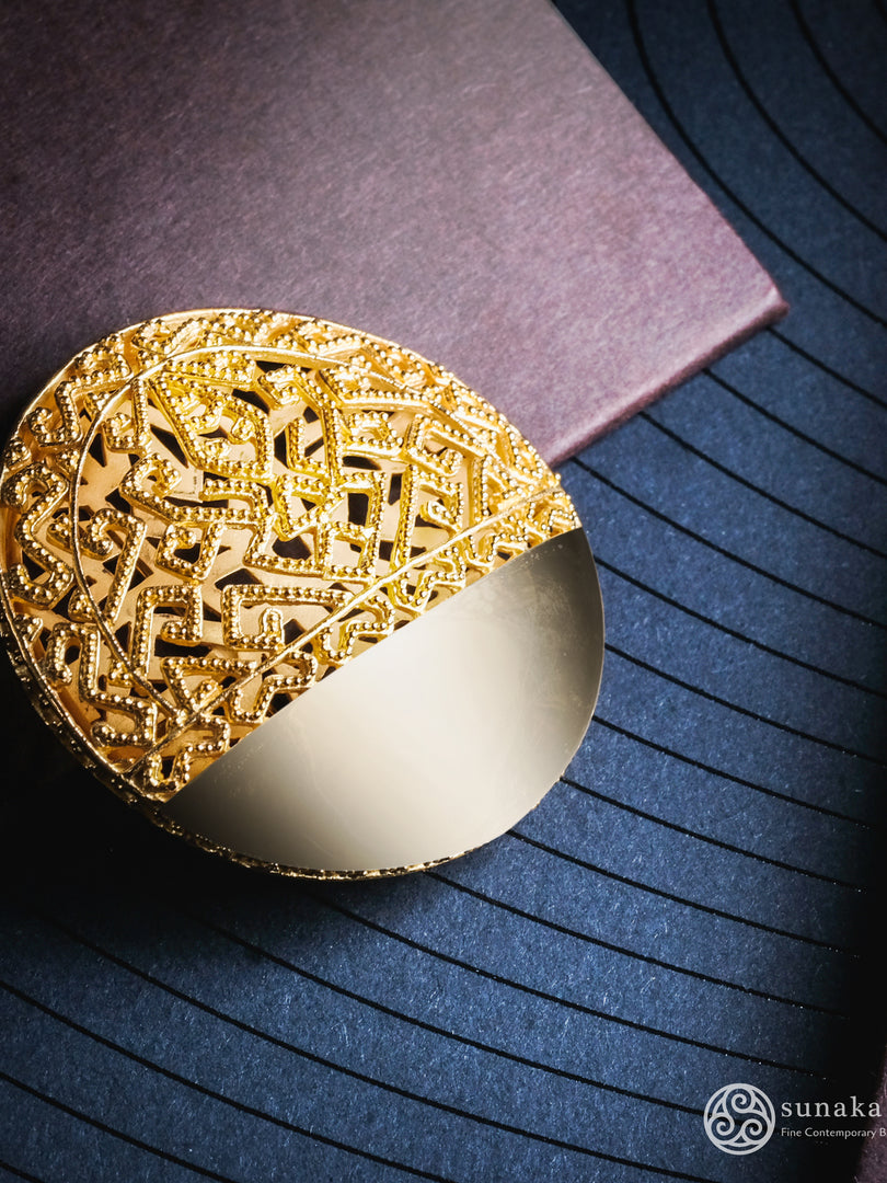 gold plated brooch