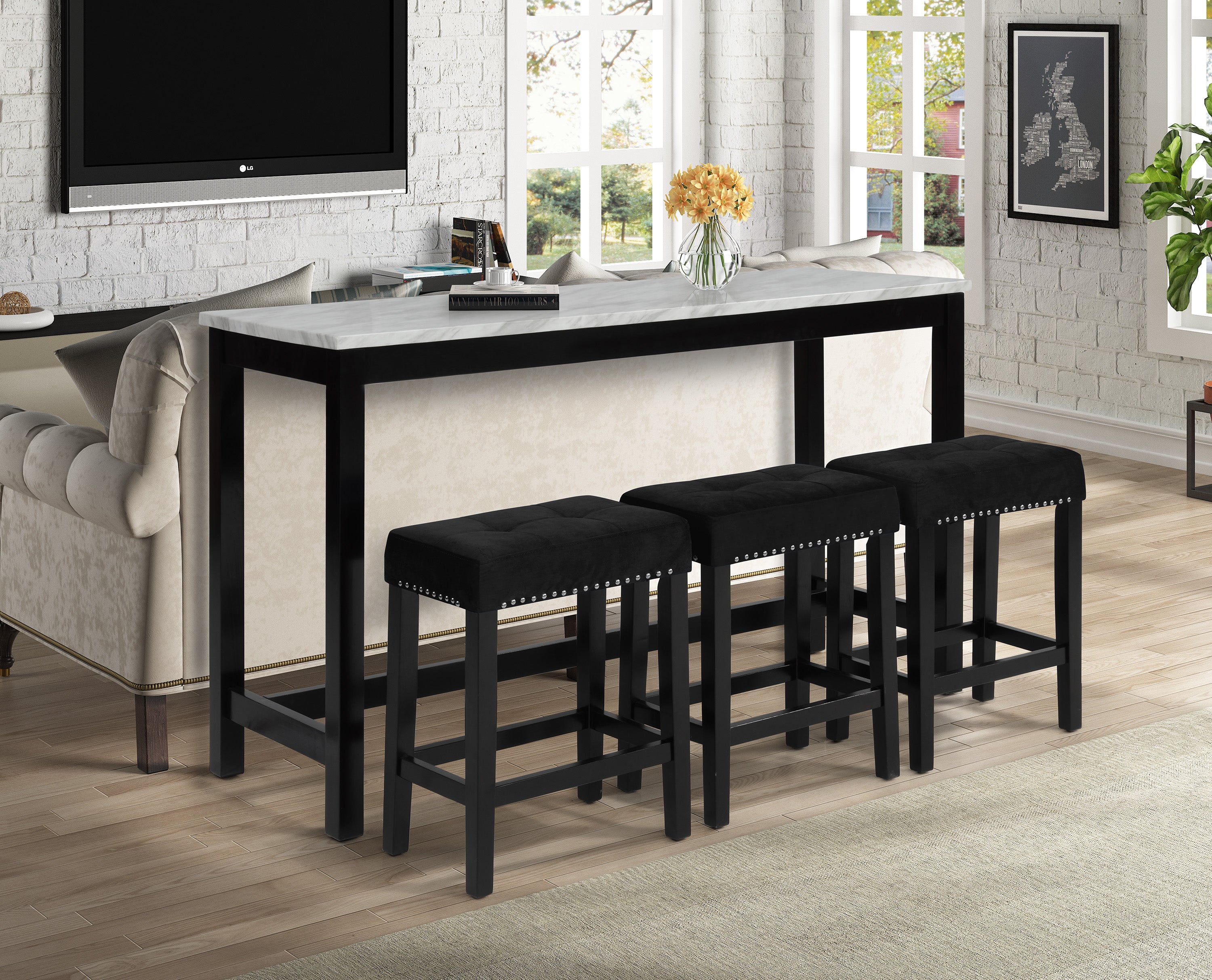 haga 4 piece counter height dining set