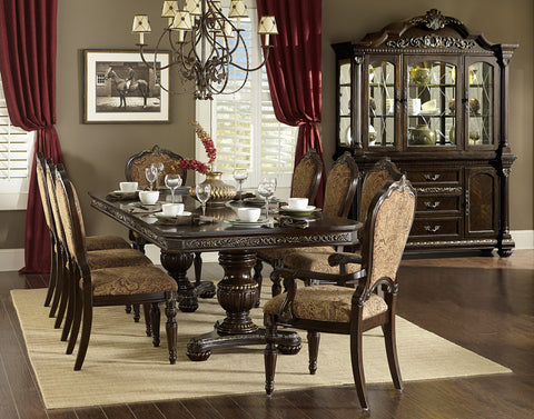 Neo Renaissance Brown Formal Extendable Dining Set