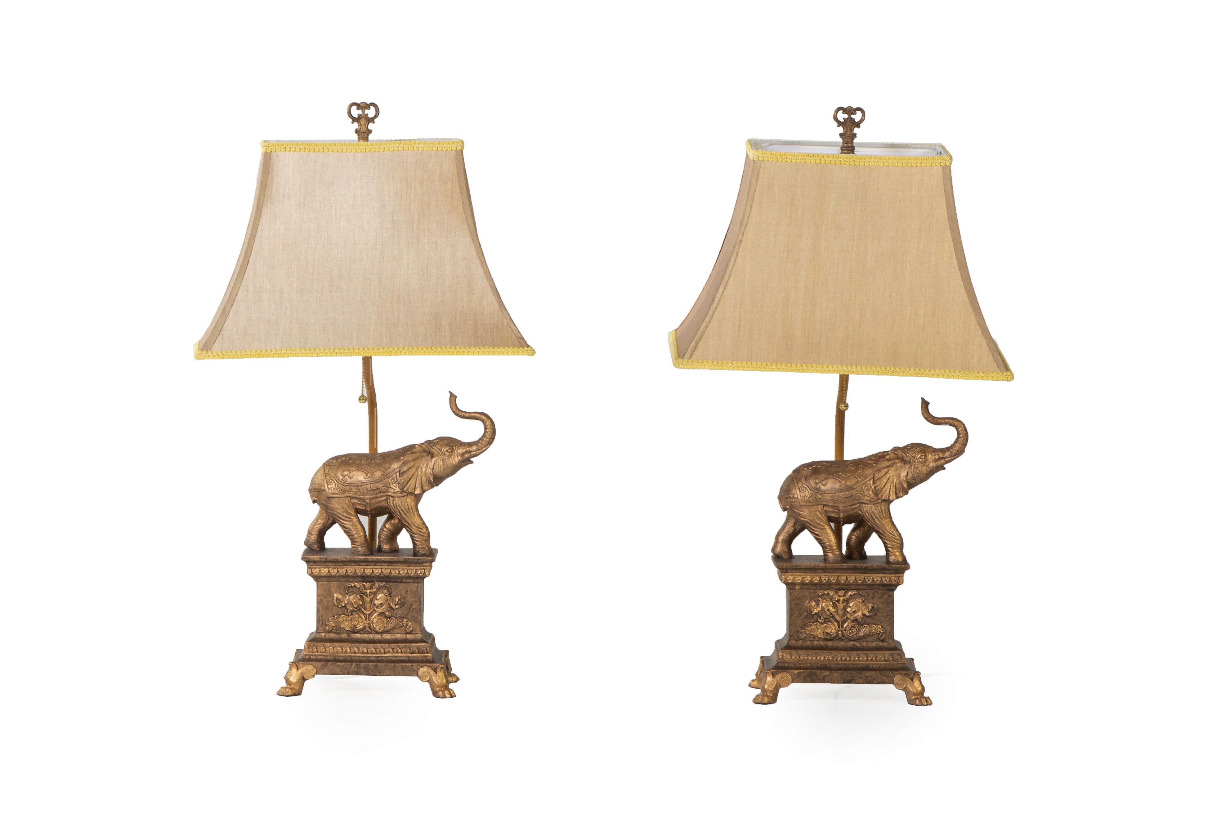 gold elephant lamp