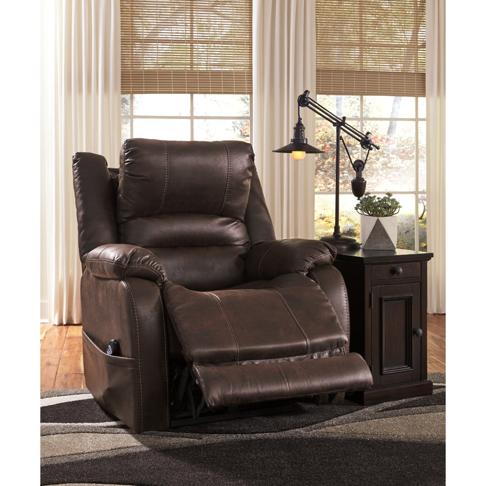 barling power recliner with adjustable headrest and power lumbar support