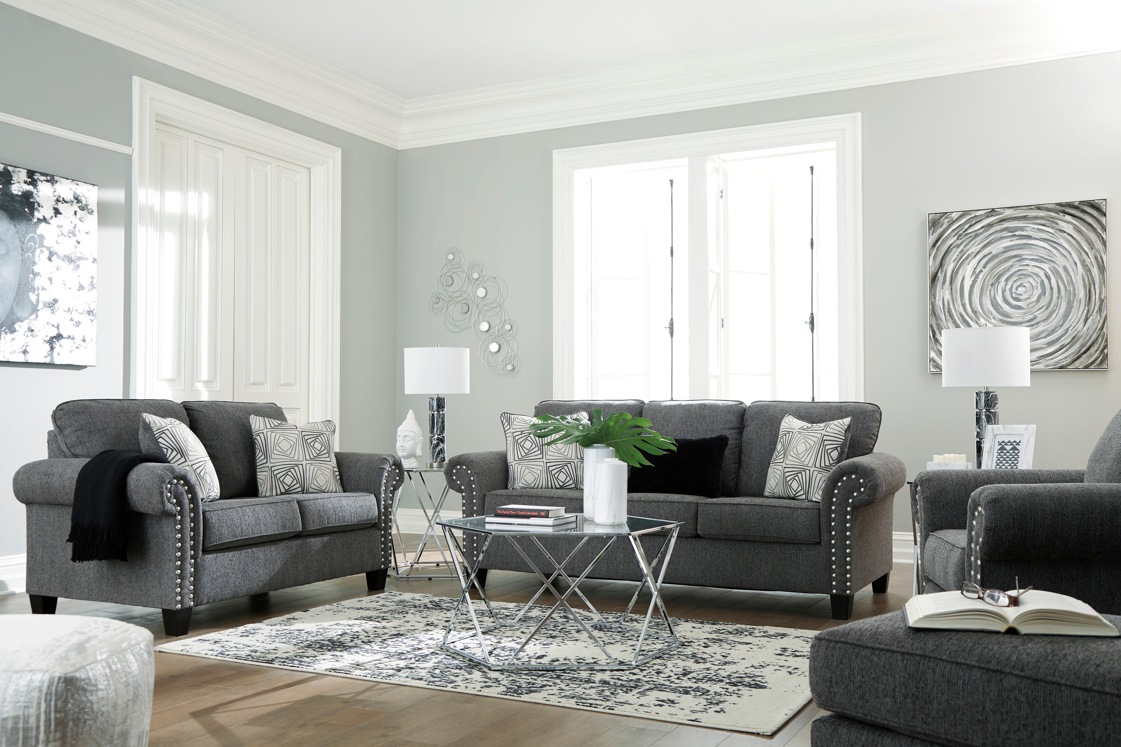 Agleno Charcoal Living Room Set From Ashley Luna Furniture