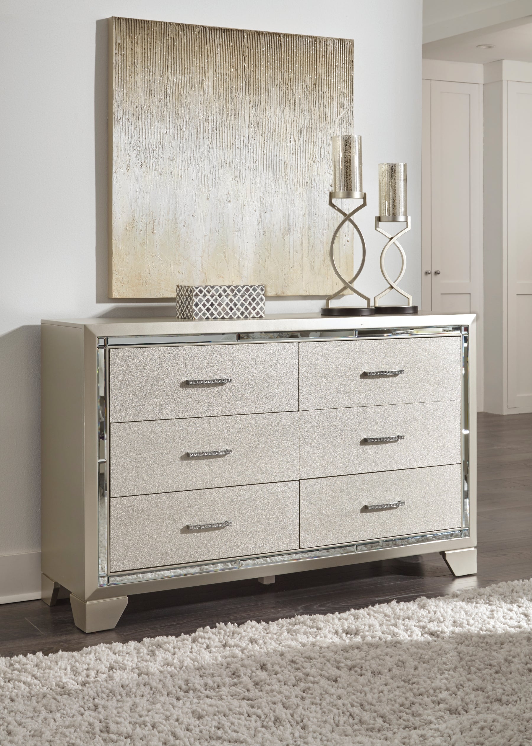 Lonnix Silver Dresser B410 Luna Furniture