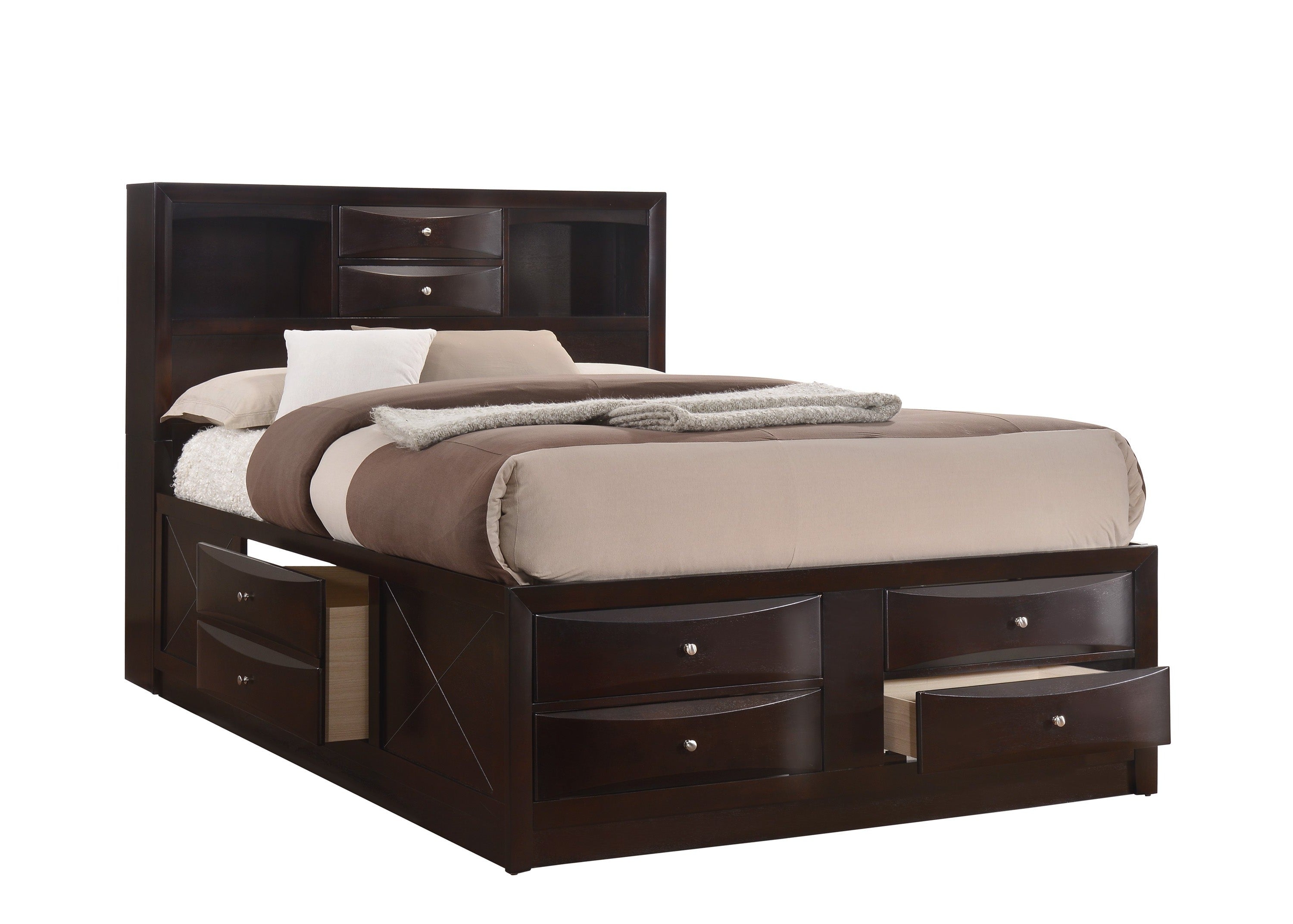 cherry queen size bed