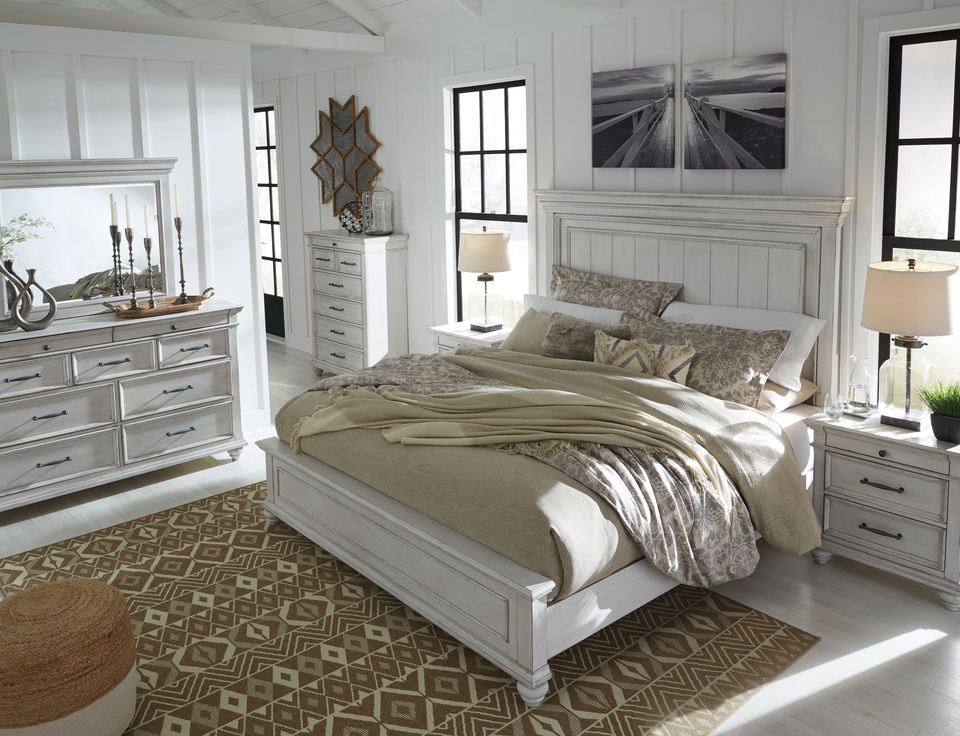 whitewash bedroom furniture decoration