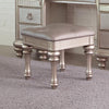 Bling Game Upholstered Vanity Stool Metallic Platinum - 204189 - Luna Furniture