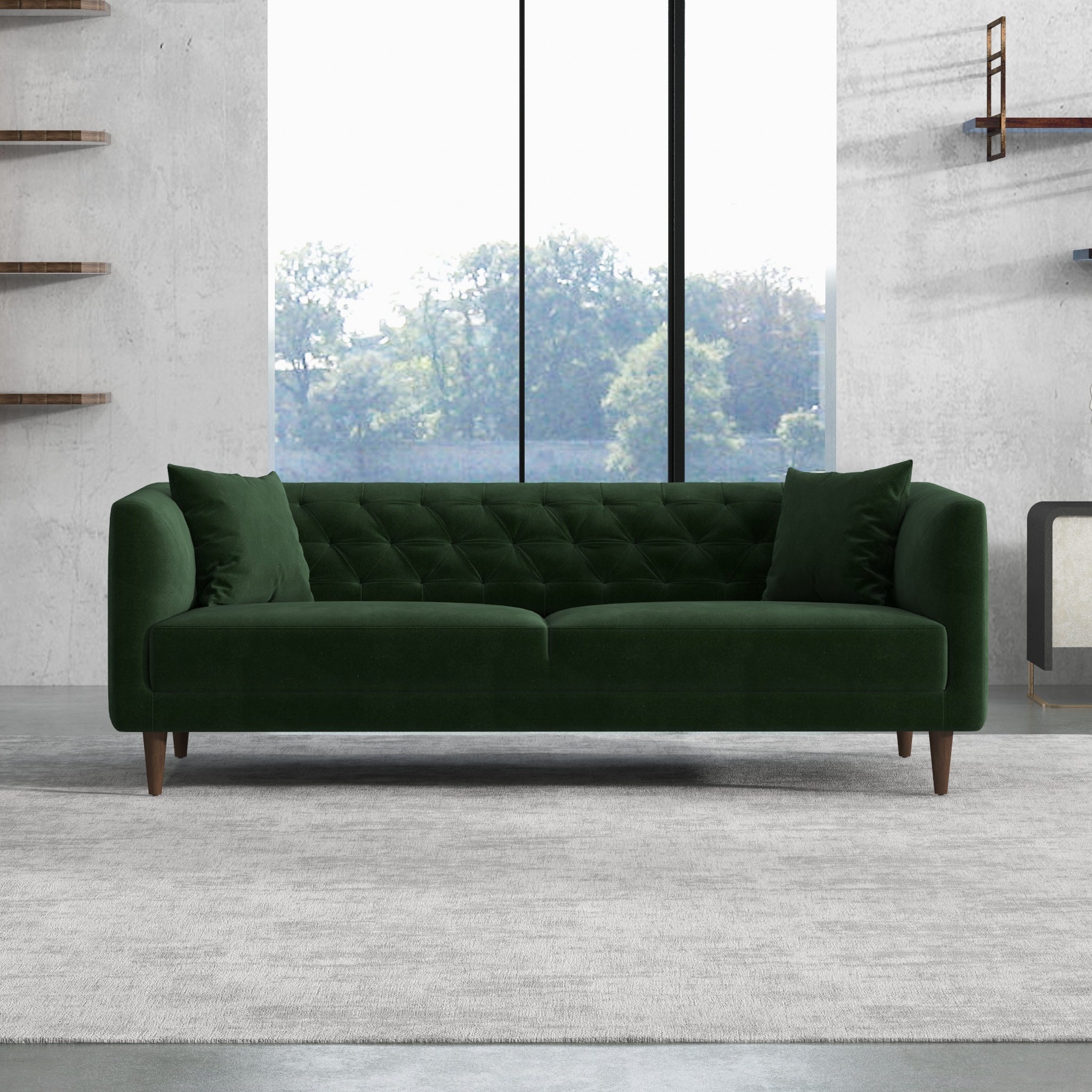 Caldo Dark Green Pet Friendly Sofa from Luna Plus Furniture – Luna Furniture