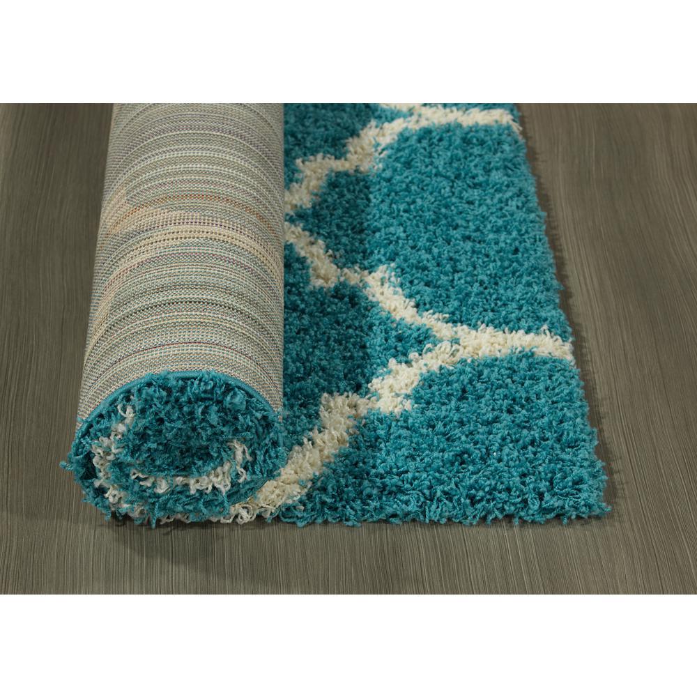 Cozy Moroccan Trellis Turquoise Shaggy Area Rug 8x10 From Bellaria Rugs Luna Furniture