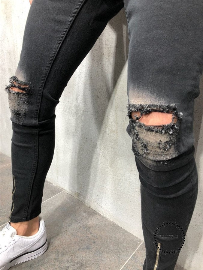 super skinny distressed jeans mens