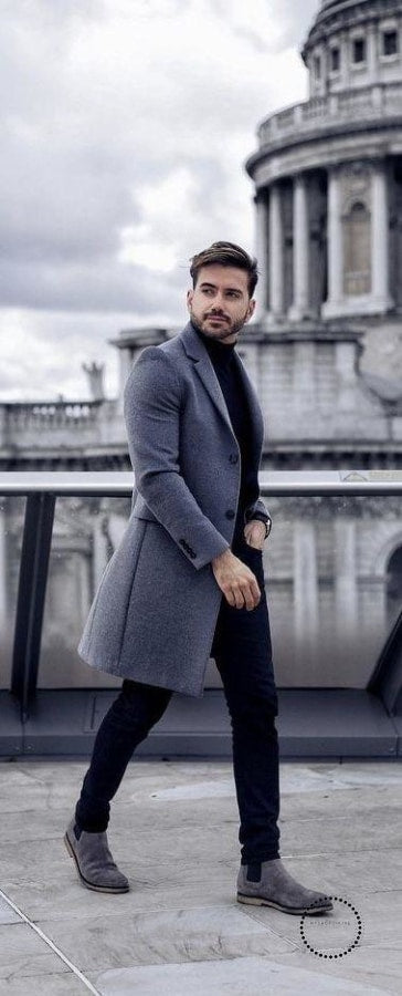 mens grey chelsea boots outfit