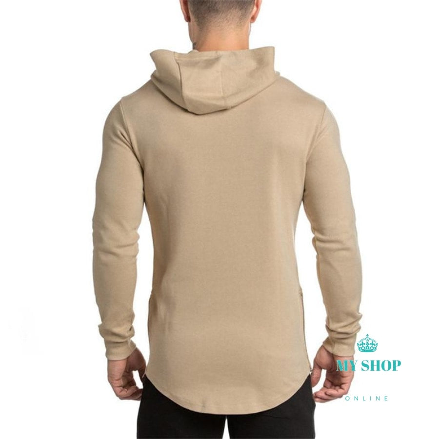 Men Hoodies Gyms Bodybuilding Sweatshirt Cotton Sweatshirts Hooded Pul ...