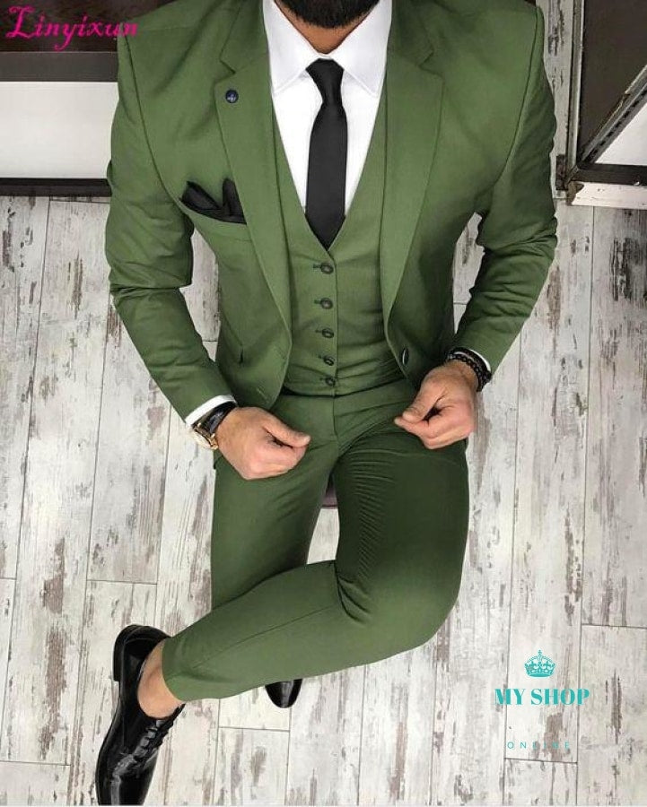 Men Suit Wedding Party Prom Smoking Mens Casual Work Wear Suits